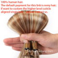 russische flache Spitze Haarverkäufer Großhandel flache Doppelspitzen Wimpern Remy Hair Nagelhaut ausgerichtete jungfräuliche Flachspitze menschliches Haarverlängerung